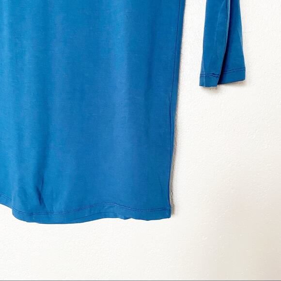 Saks X Majestic Filatures Soft Touch Cropped Sleeve Top Size Small - Picture 5 of 8